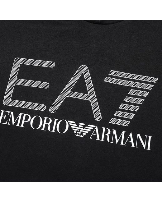 EA7 Black Logo Sweater for men