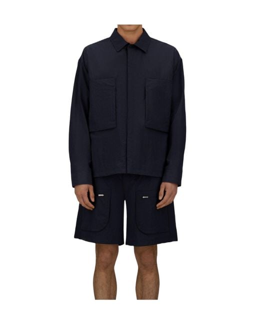 Herno Black Laminar Boxy Zip-Pocket Jacket for men