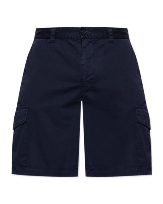 Paul Smith Blue Ps Paul Smith Straight Leg Cargo Shorts for men