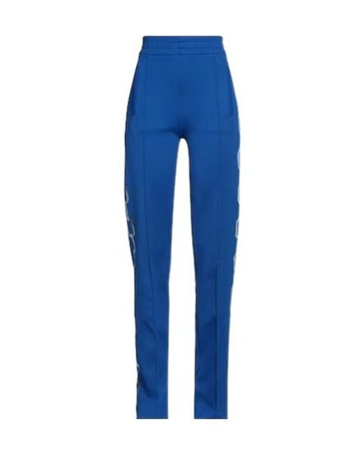 Burberry Blue Solid Color Printed Casual Pants