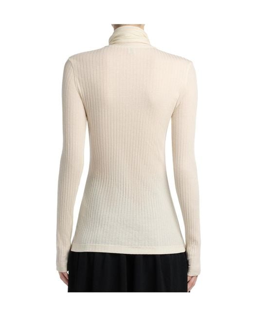 Totême  White Long-Sleeve Knit T-Shirt