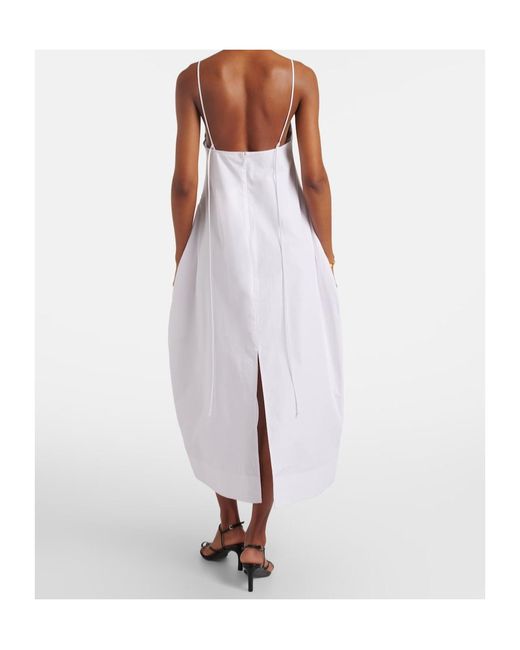 Rohe White Cotton Back Slit Dress