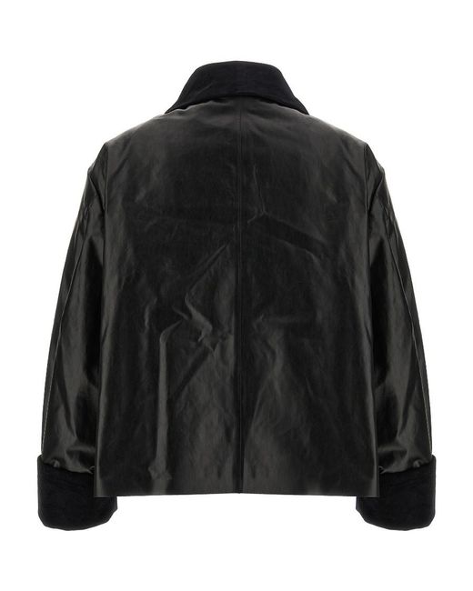 Kassl Black Long-Sleeved Lapel Casual Jacket