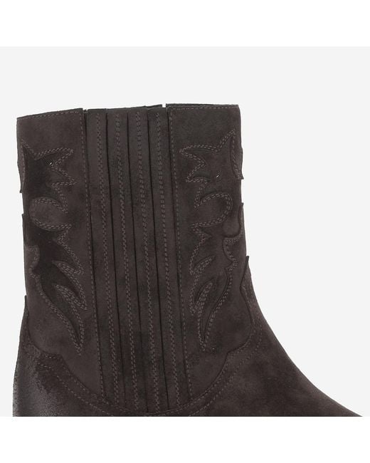 Sartore Brown Western Stitch Ankle Boots