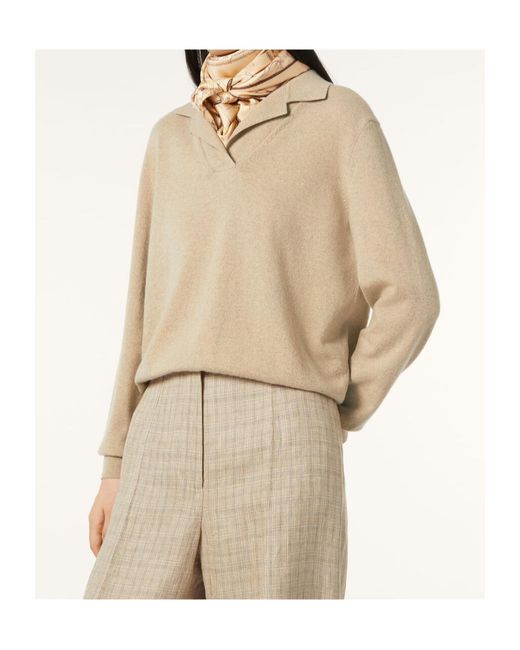 Loro Piana Natural Arona Knitted Polo Shirt