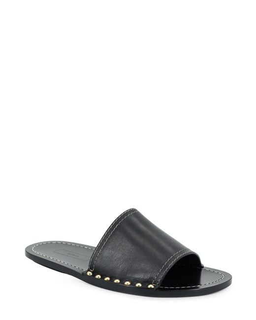 Totême  Black Totême Studded Embellished Open Toe Slides