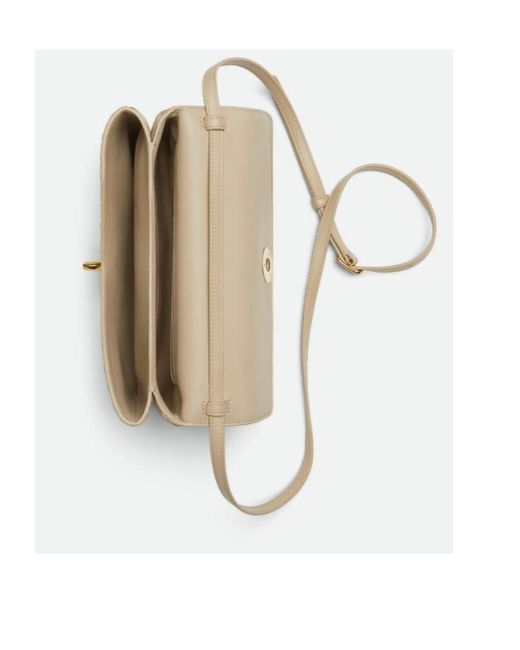 Bottega Veneta Metallic Intrecciato Knot Lock Crossbody Bag