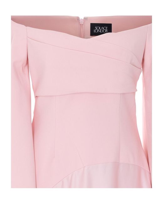 Solace London Pink Rina Maxi Dress