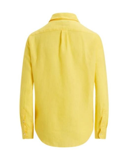 Polo Ralph Lauren Yellow Buttoned Long-Sleeve Shirt