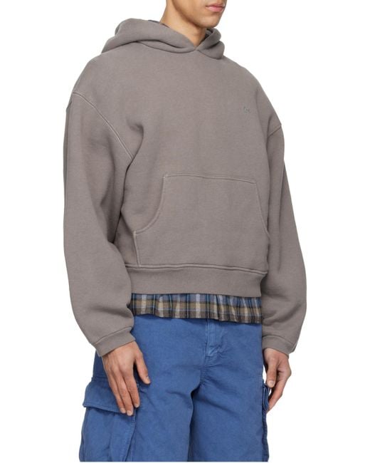 ERL Brown Long-Sleeve Hoodie for men