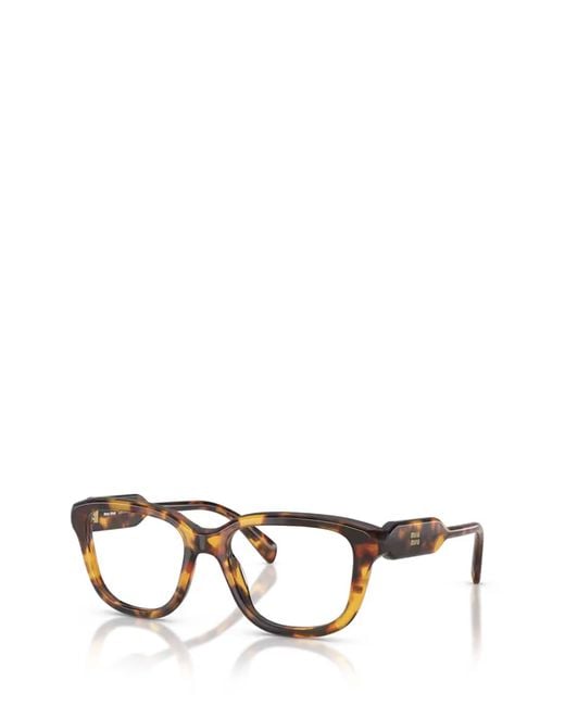 Miu Miu White Eyewear Rectangle Frame Glasses