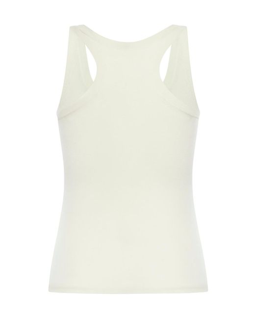 Max Mara White Cashmere Tank Top