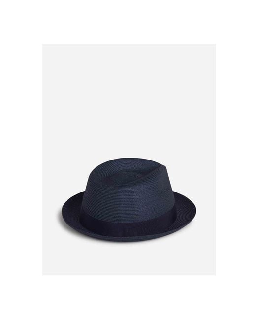 Borsalino Blue Logo Hat for men