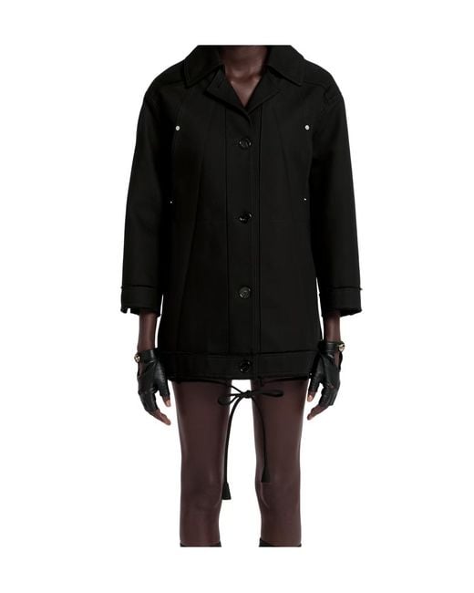 Gucci Black Drawstring Short Car Coat