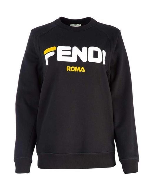 Fendi Blue Logo Print Special Edition Sweater
