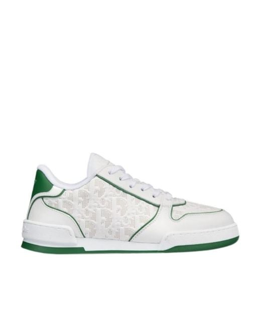 Dior White Lace Up Sneakers