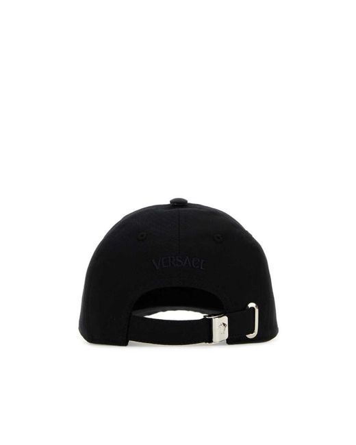 Versace Black Logo-Embroidered Baseball Cap for men