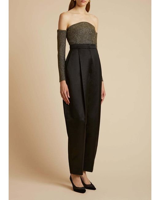 Khaite Black Front Pleated Trousers