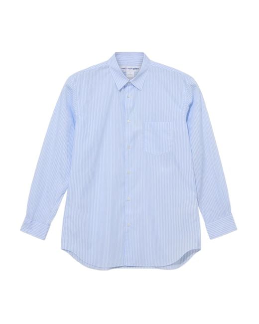 Comme des Garçons Blue Long-Sleeved Shirt for men