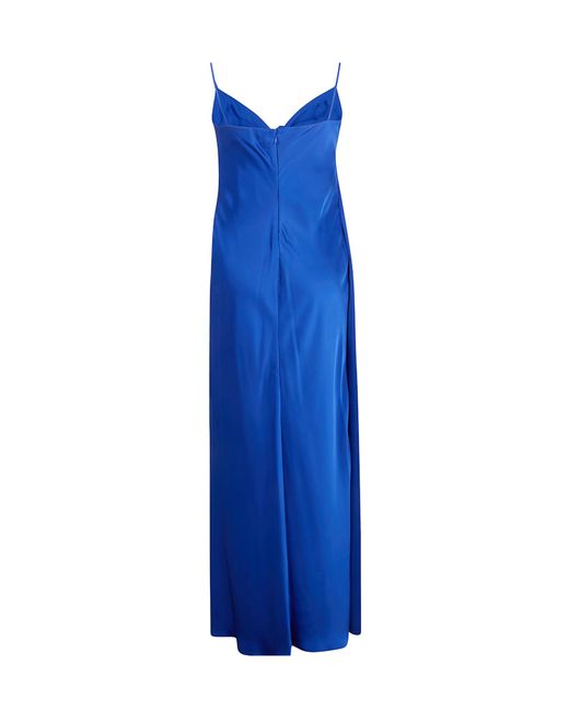 Ralph Lauren Blue Lauren Aloomali Sleeveless Gown