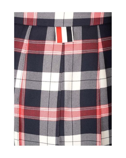 Thom Browne Checkered Pleated Mini Skirt
