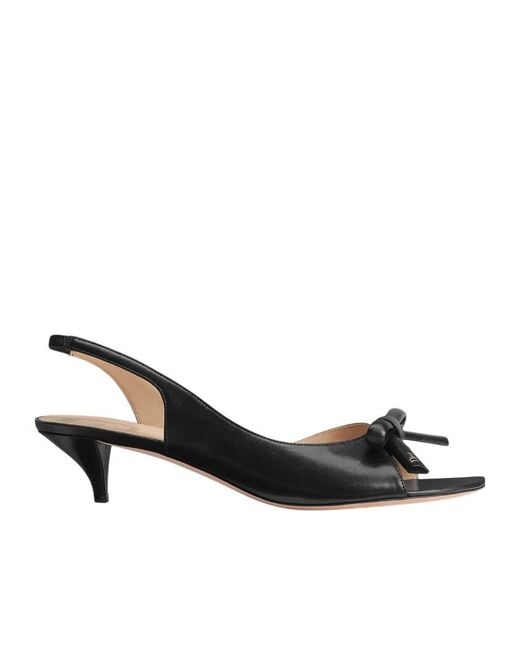 Dior Black Bow Heeled Slingback Sandal