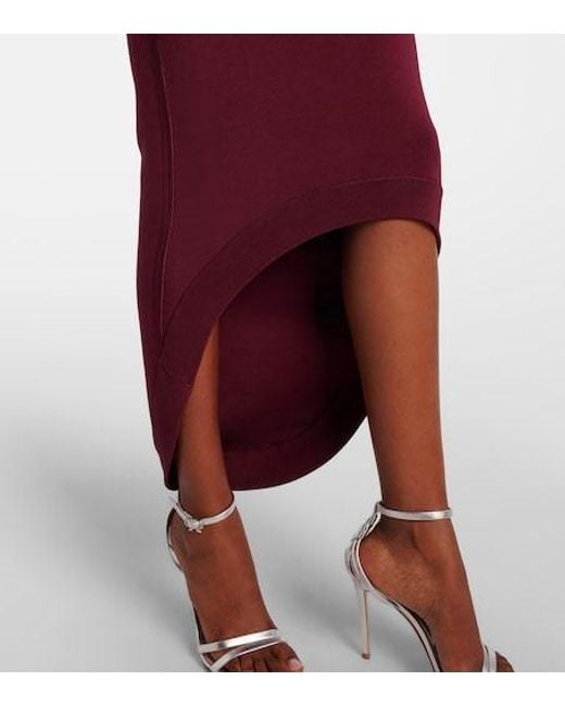 Galvan Red Halterneck Midi Dress