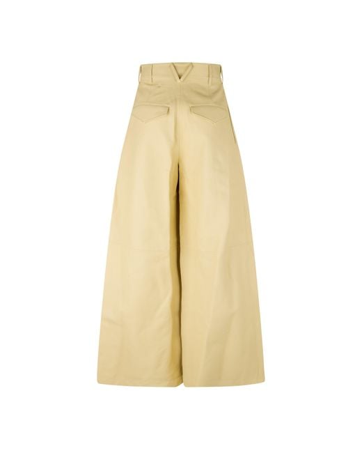 Bottega Veneta Natural Minimalist Stylish Leather Pants for men