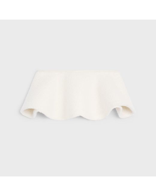 Céline White Peplum