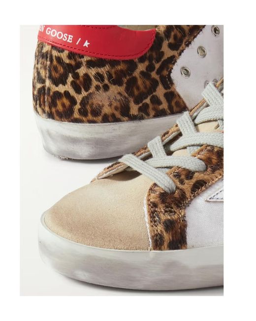 Golden Goose Deluxe Brand Brown Superstar Imitation Sequined Casual Sneakers