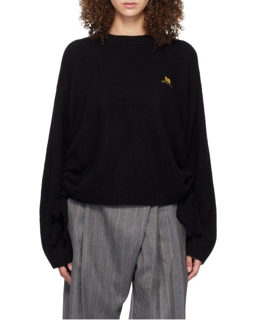 Ganni Black Wool Mix Jumper
