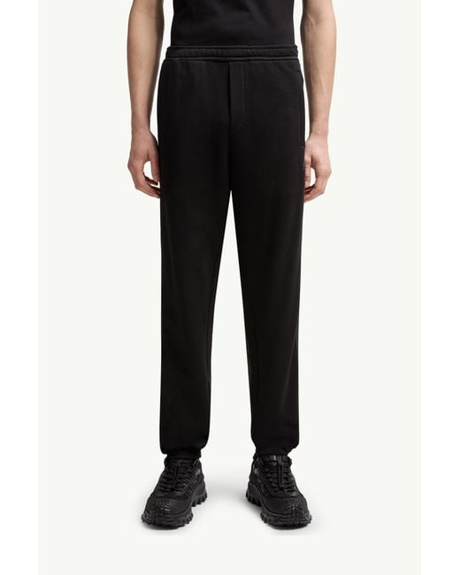 Moncler Black Logo Detailed High-Waist Trousers for men