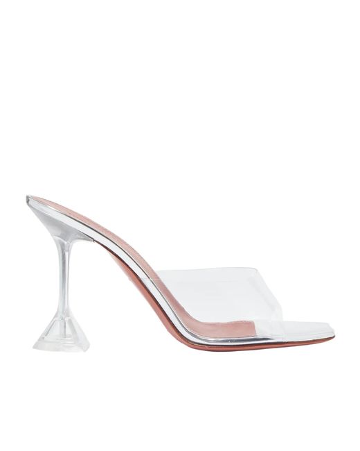 AMINA MUADDI White Lupita Pvc And Leather Mules