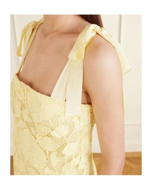 Jonathan Simkhai Yellow Round Neck Dress