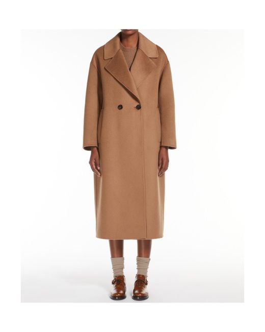 Max Mara Brown 'S Manuele Double-Breasted Coat