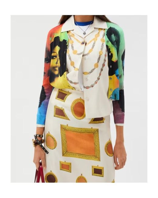 Versace Multicolor The Party Printed Cardigan