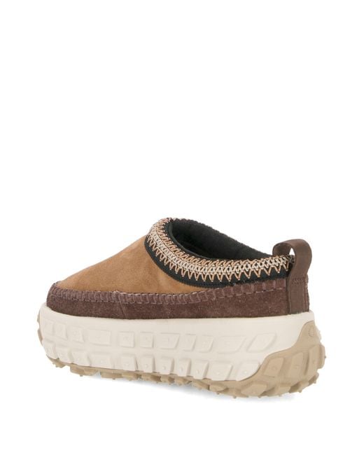 Ugg Brown Venture Daze Platform Contrast Stitched Slippers