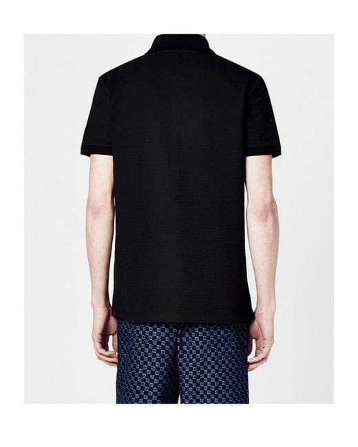 Balmain Black Mono Polo Sn00 for men