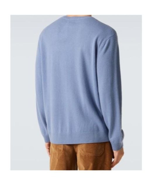 LeKasha Blue Colmar Cashmere Sweater for men