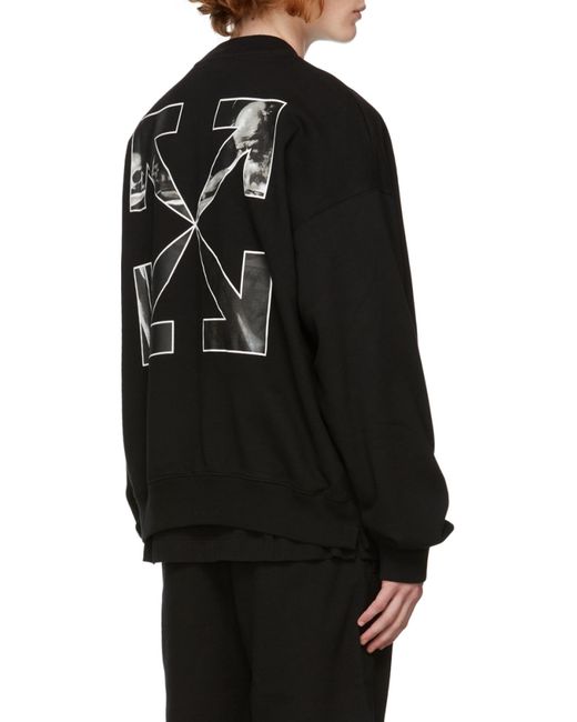 Off-White c/o Virgil Abloh Black Carav Arrows Motif Sweatshirt for men