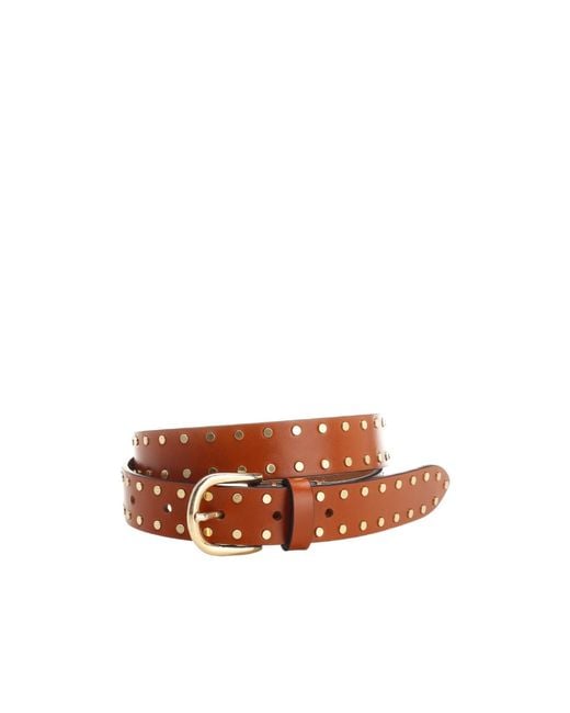 Isabel Marant Brown Stud-Detailed Belt