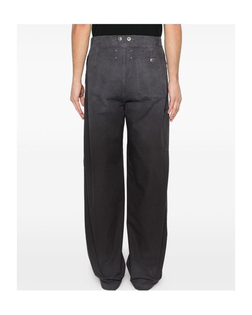 Maison Margiela Gray Straight Trousers for men