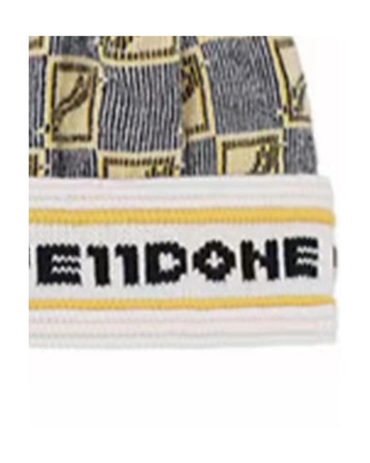 we11done Metallic Logo Printed Trimmed Hat for men