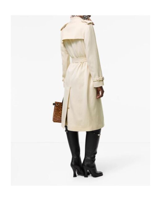 Burberry Natural Long Cashmere Kensington Trench Coat