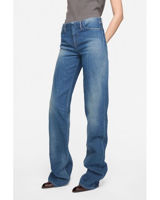 Acne Blue High-Waisted Jeans