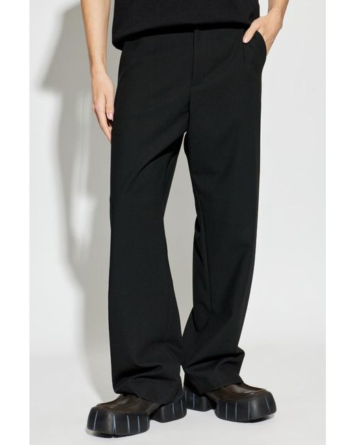 DIESEL Black Logo Detail Straight Leg Trousers for men