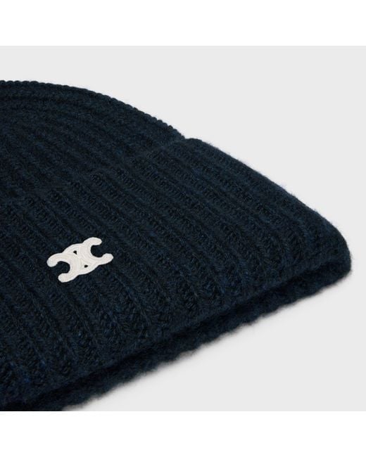 Céline Blue Triomphe Beanie