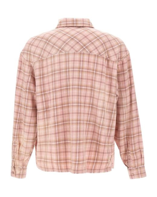 Represent Pink Checked Long Sleeved Shirt for men