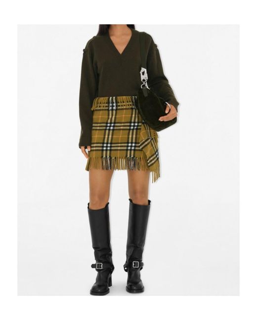 Burberry Metallic Gonna Con Fibbia Decorativa