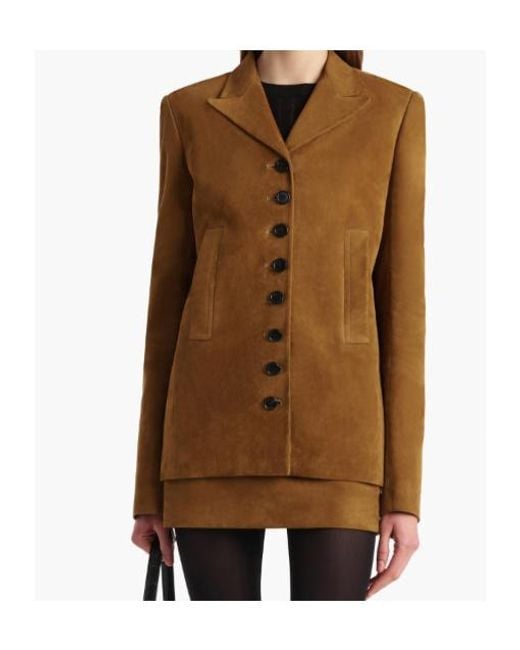 Khaite Brown Suede Jacket